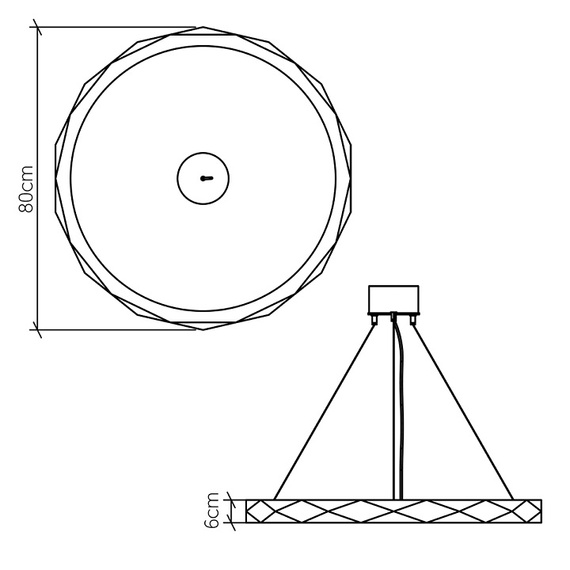 Zwis Ledowy Accord Lighting Angular QN-ANGULAR-RING-LED-80-TEAK