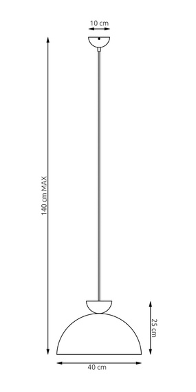 Lampa Wisząca Emibig Lunaro 1l Bl Green (1473/1L)