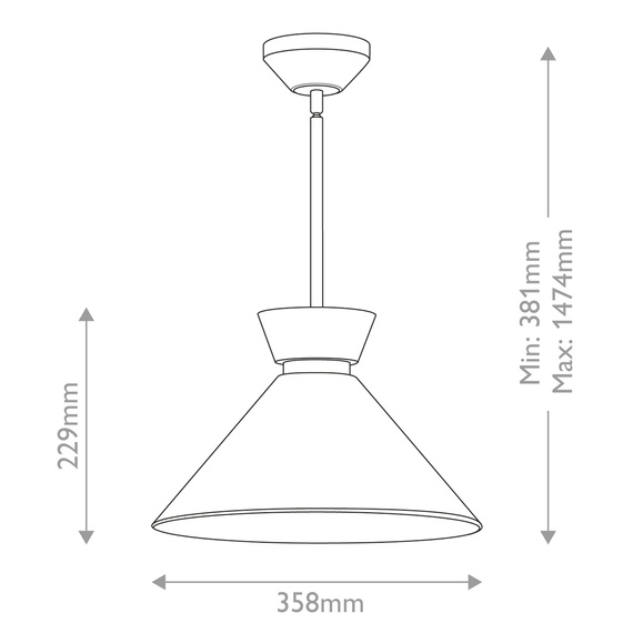 Zwis Elstead Lighting ALM-HALSTON-P-M-GD