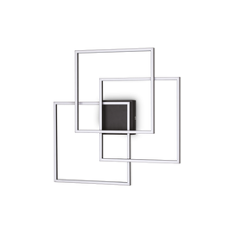 Lampa Sufitowa Ideal Lux Frame Pl Quadrato Nero 3000k 270678