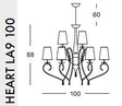 Żyrandol Evi Style HEART LA9 100