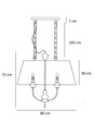 Lampa wisząca owalna Berella Light Gantao 6M BL0306
