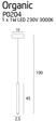 Lampa wisząca MaxLight Organic Czarny P0203