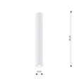 Lampa Sufitowa Emibig Tecno 1l White (1317/1L)
