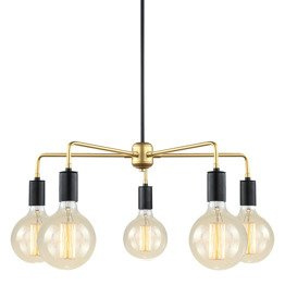 Żyrandol Italux Malene MDM3386/5 BK+GD