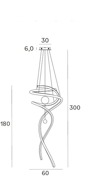 Oprawa wisząca  Maxlight RITZ P0482D