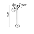 Maytoni Lampa stojąca ogrodowa Scope O025FL-01B1