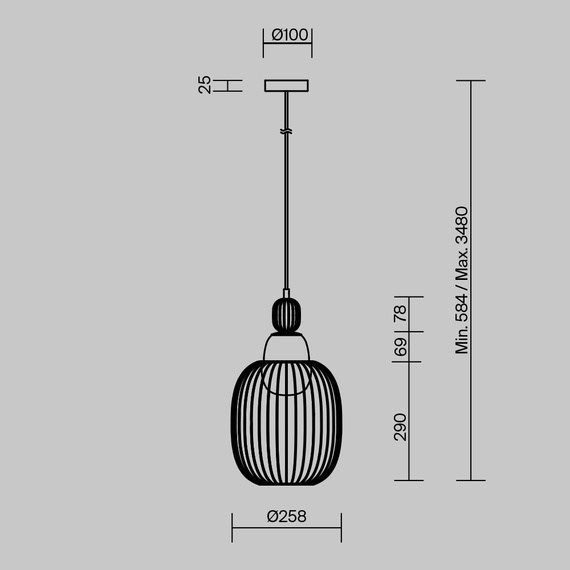 Żyrandol Maytoni Levitation MOD376PL-01G1
