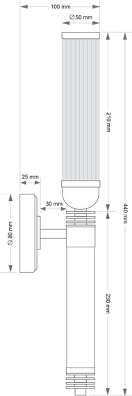 Kutek Izano IZA-K-1(P/1)T Lampa ścienna