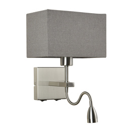 Lampa Ścienna Italux Norte WL-1122-2-BL-SN-RC-GR