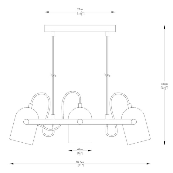 Lampa wisząca A8163-3A Zuma Line Fati