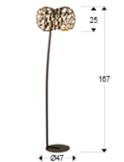 Lampa podłogowa Schuller Narisa 266616 złota