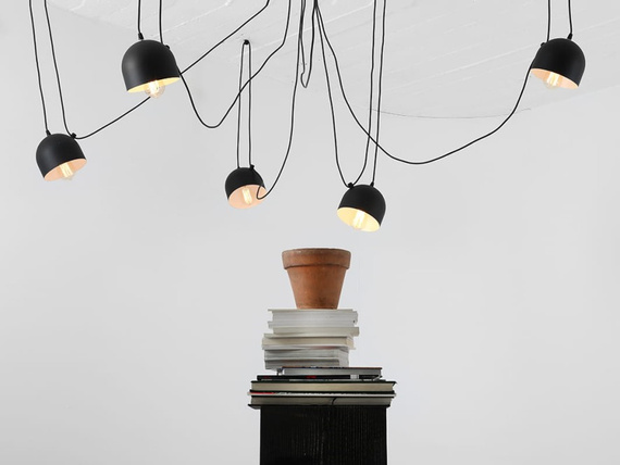 Lampa wisząca pająk CustomForm Popo 6 czarna