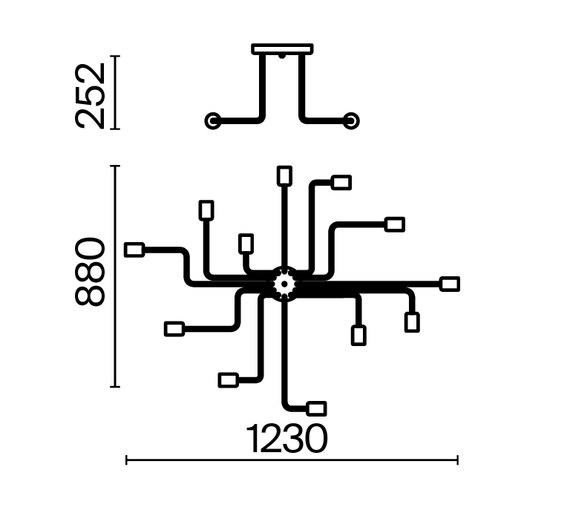 Gilbert Maytoni T532CL-12B Lampa sufitowa