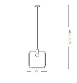 Lampa wisząca Ideal Lux ABC SP1 Square