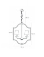 Lampa wisząca glamour Berella Light Sena 4 Duża BL0211