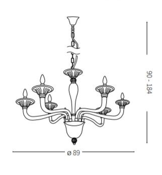 Lampa wisząca Ideal Lux Brigitta SP8
