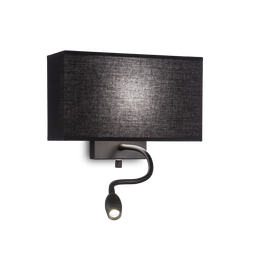 Oprawa Ścienna Ideal Lux Hotel Ap2 All Black 215709