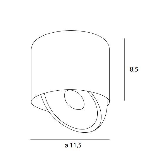 Spot MaxLight Vector C0266 10w Czarny