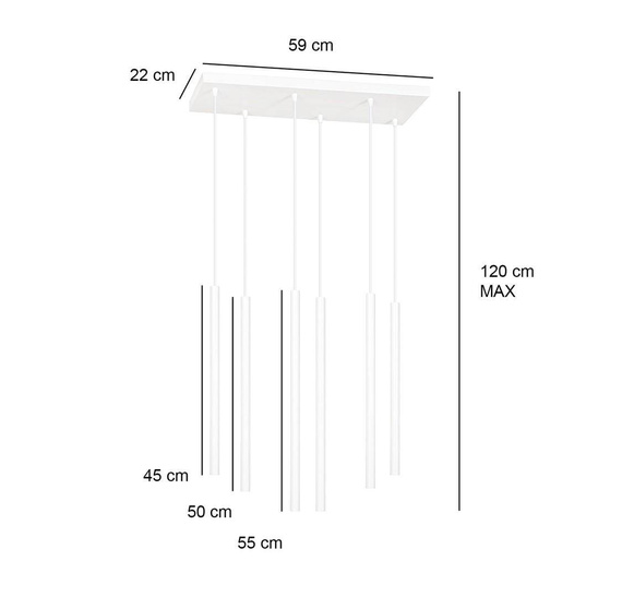 Zwis SELTER 6 WHITE biały (553/6) - Emibig