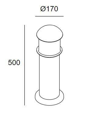 Lampa Balizas stojąca zewnętrzna LEDS 55-9319-Z5-M3 Grok