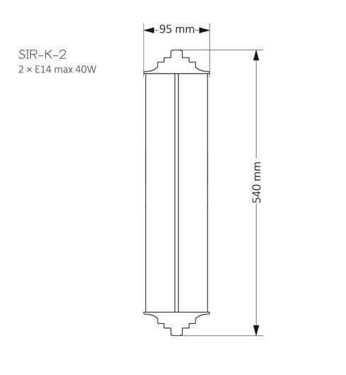Kinkiet Kutek Mood Siri 54 cm złoty