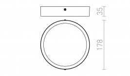 Redlux Hue Chrom Lampa sufitowa R12797