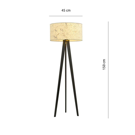 Podłodowa lampa ASTON LP1 CORK czarny (1150/LP3) - Emibig