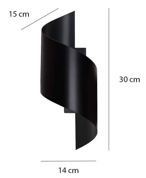 Natynkowa lampa ścienna SPINER BLACK czarny (920/2) - Emibig