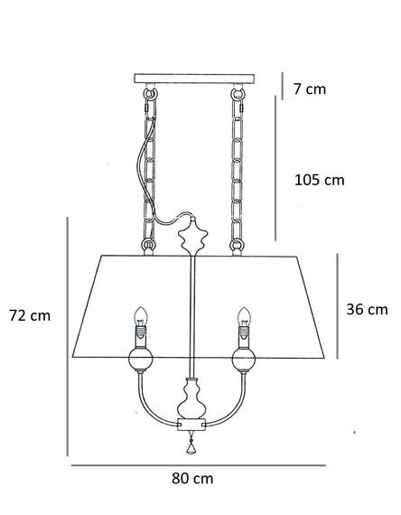Lampa wisząca owalna Berella Light Gantao 6M BL0306