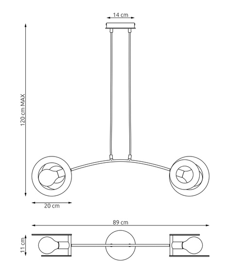 Lampa Wisząca Emibig Skiva 2 Bl (1409/2)