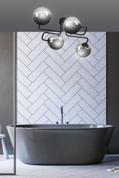 Lampa sufitowa BRENDI 4 BL GRAFIT czarny (832/4) - Emibig