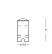 Oprawa najazdowa Ideal Lux Rocket Mini PT1 One side