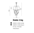 Lampa Wisząca AZZARDO Diablo 3 Big AZ1232 Biała 