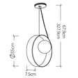 Accord Lighting Sfera QN-SFERA-1P-TEAK Lampa Wisząca