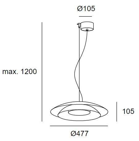 Lampa wisząca LEDS Noway 00-8394-DN-05 Grok