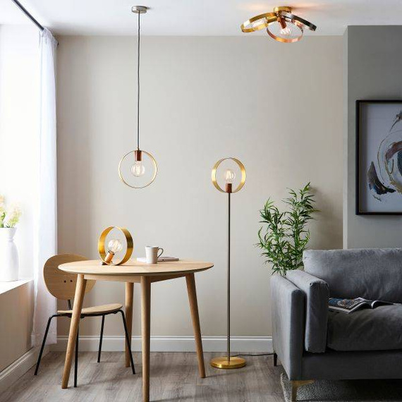 Lampa podłogowa Endon Hoop 98095