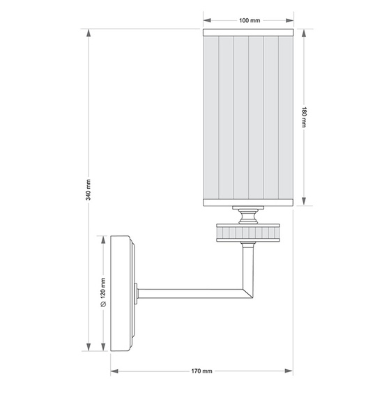 Kinkiet Kutek Adria ADR-K-1(P)