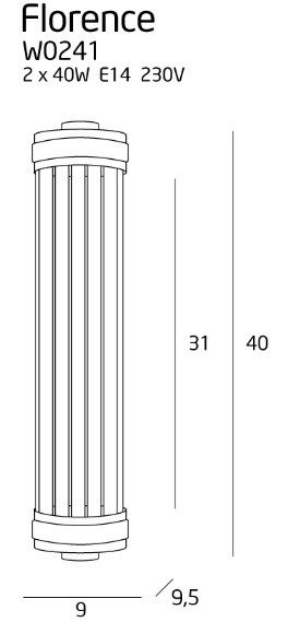 Kinkiet MaxLight Florence chrom W0241