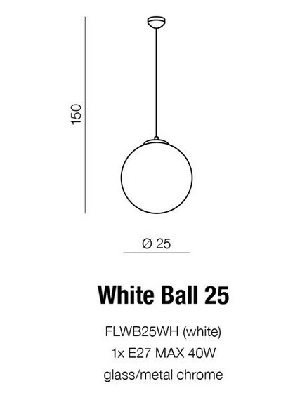 Zwis Azzardo White Ball 25 AZ2515