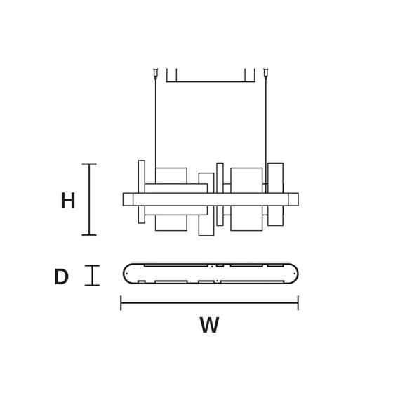 Lampa wisząca Masiero Honice S70 V99