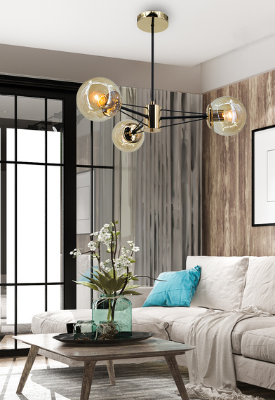 Żyrandol Elem Raul 8047/3 BL TR