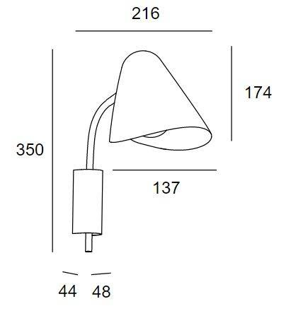 Lampa ścienna Organic LEDS 05-7582-05-05 Grok