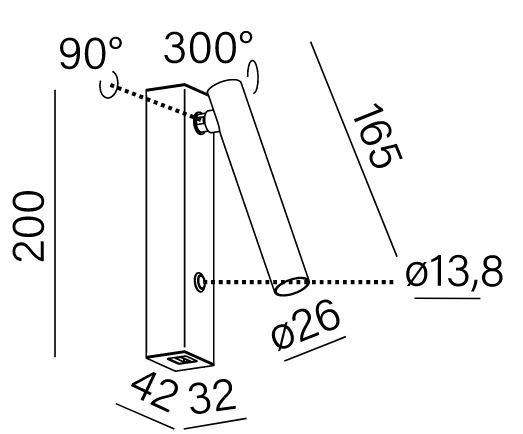 Kinkiet AQform Pet micro R switch USB 26530-M930-F3-00-13