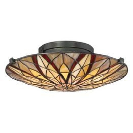 Plafon Elstead Lighting Victory QZ-VICTORY-SF Witraż