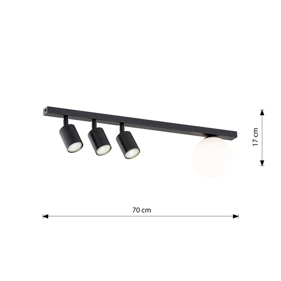 Plafon Emibig Baster 4 Black (1314/4)