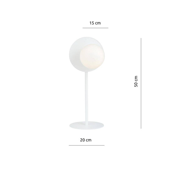 Lampa biurkowa OSLO LN WHITE/OPAL biały (1189/LN) - Emibig