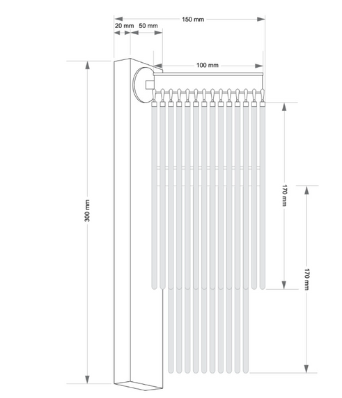 Lampa ścienna FIL-K-1(BN)100/170 Kutek Filago
