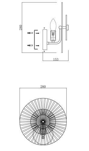 Lampa ścienna Maytoni Aster MOD007WL-01G