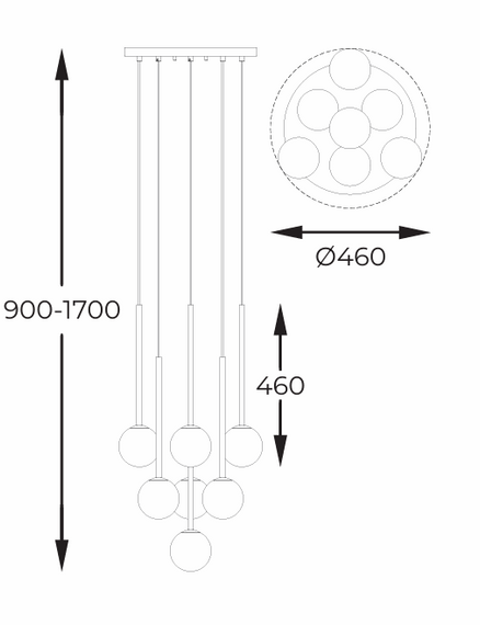 Zuma Line P0574-07F-F7AA Arcturus Lampa wisząca